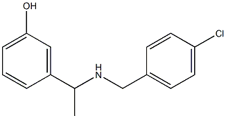 3-(1-{[(4-chlorophenyl)methyl]amino}ethyl)phenol 구조식 이미지