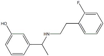 3-(1-{[2-(2-fluorophenyl)ethyl]amino}ethyl)phenol 구조식 이미지