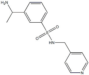 3-(1-aminoethyl)-N-(pyridin-4-ylmethyl)benzene-1-sulfonamide 구조식 이미지