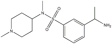 3-(1-aminoethyl)-N-methyl-N-(1-methylpiperidin-4-yl)benzene-1-sulfonamide 구조식 이미지