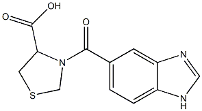 3-(1H-benzimidazol-5-ylcarbonyl)-1,3-thiazolidine-4-carboxylic acid 구조식 이미지