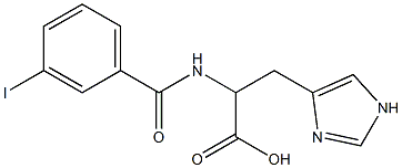 3-(1H-imidazol-4-yl)-2-[(3-iodophenyl)formamido]propanoic acid Structure