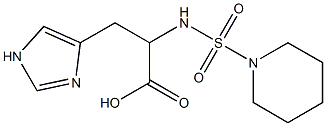 3-(1H-imidazol-4-yl)-2-[(piperidine-1-sulfonyl)amino]propanoic acid 구조식 이미지