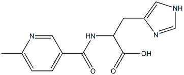 3-(1H-imidazol-4-yl)-2-{[(6-methylpyridin-3-yl)carbonyl]amino}propanoic acid 구조식 이미지