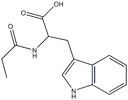 3-(1H-indol-3-yl)-2-(propionylamino)propanoic acid Structure