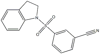 3-(2,3-dihydro-1H-indol-1-ylsulfonyl)benzonitrile Structure