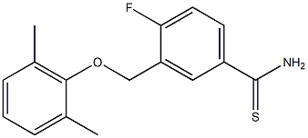 3-(2,6-dimethylphenoxymethyl)-4-fluorobenzene-1-carbothioamide Structure