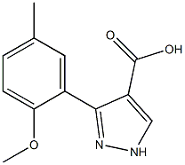 3-(2-methoxy-5-methylphenyl)-1H-pyrazole-4-carboxylic acid Structure