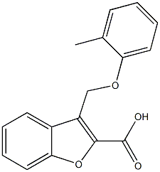 3-(2-methylphenoxymethyl)-1-benzofuran-2-carboxylic acid 구조식 이미지