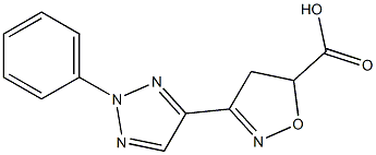 3-(2-phenyl-2H-1,2,3-triazol-4-yl)-4,5-dihydro-1,2-oxazole-5-carboxylic acid 구조식 이미지