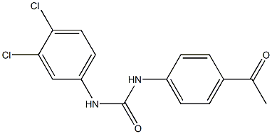 3-(3,4-dichlorophenyl)-1-(4-acetylphenyl)urea 구조식 이미지