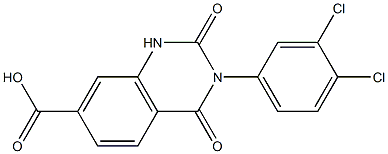 3-(3,4-dichlorophenyl)-2,4-dioxo-1,2,3,4-tetrahydroquinazoline-7-carboxylic acid Structure