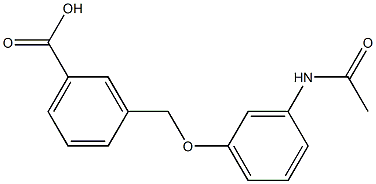 3-(3-acetamidophenoxymethyl)benzoic acid 구조식 이미지