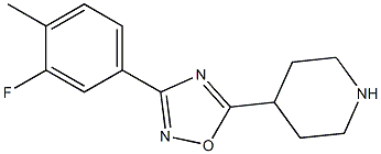 3-(3-fluoro-4-methylphenyl)-5-(piperidin-4-yl)-1,2,4-oxadiazole 구조식 이미지