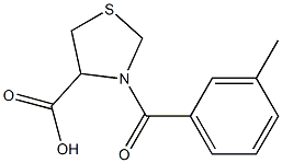 3-(3-methylbenzoyl)-1,3-thiazolidine-4-carboxylic acid Structure