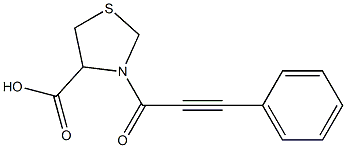 3-(3-phenylprop-2-ynoyl)-1,3-thiazolidine-4-carboxylic acid 구조식 이미지