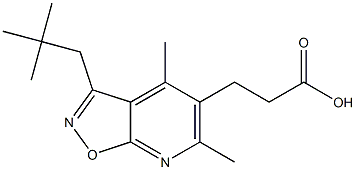 3-(4,6-dimethyl-3-neopentylisoxazolo[5,4-b]pyridin-5-yl)propanoic acid Structure
