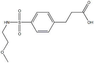 3-(4-{[(2-methoxyethyl)amino]sulfonyl}phenyl)propanoic acid 구조식 이미지