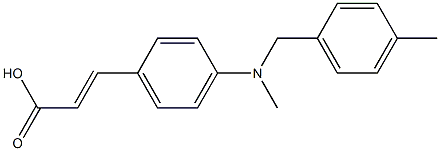 3-(4-{methyl[(4-methylphenyl)methyl]amino}phenyl)prop-2-enoic acid Structure