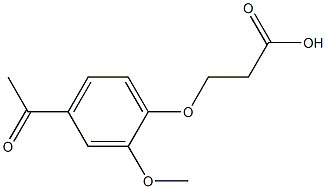 3-(4-acetyl-2-methoxyphenoxy)propanoic acid Structure