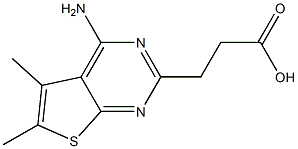 3-(4-amino-5,6-dimethylthieno[2,3-d]pyrimidin-2-yl)propanoic acid Structure