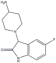 3-(4-aminopiperidin-1-yl)-5-fluoro-2,3-dihydro-1H-indol-2-one 구조식 이미지