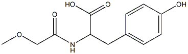 3-(4-hydroxyphenyl)-2-[(methoxyacetyl)amino]propanoic acid Structure