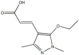 3-(5-ethoxy-1,3-dimethyl-1H-pyrazol-4-yl)prop-2-enoic acid Structure