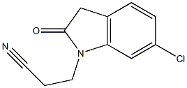 3-(6-chloro-2-oxo-2,3-dihydro-1H-indol-1-yl)propanenitrile 구조식 이미지