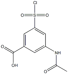 3-(acetylamino)-5-(chlorosulfonyl)benzoic acid 구조식 이미지