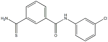 3-(aminocarbonothioyl)-N-(3-chlorophenyl)benzamide Structure