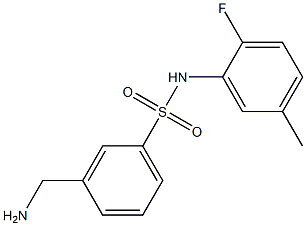 3-(aminomethyl)-N-(2-fluoro-5-methylphenyl)benzene-1-sulfonamide Structure