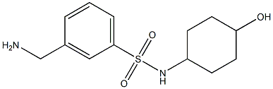 3-(aminomethyl)-N-(4-hydroxycyclohexyl)benzenesulfonamide 구조식 이미지