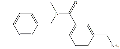 3-(aminomethyl)-N-methyl-N-[(4-methylphenyl)methyl]benzamide Structure