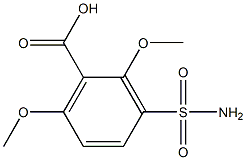 3-(aminosulfonyl)-2,6-dimethoxybenzoic acid 구조식 이미지