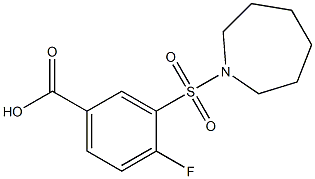 3-(azepane-1-sulfonyl)-4-fluorobenzoic acid 구조식 이미지