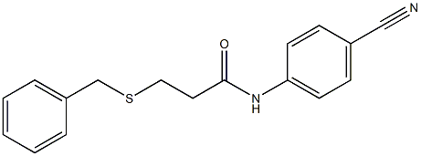 3-(benzylsulfanyl)-N-(4-cyanophenyl)propanamide 구조식 이미지