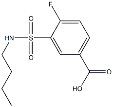 3-(butylsulfamoyl)-4-fluorobenzoic acid Structure