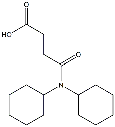 3-(dicyclohexylcarbamoyl)propanoic acid 구조식 이미지