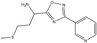 3-(methylsulfanyl)-1-[3-(pyridin-3-yl)-1,2,4-oxadiazol-5-yl]propan-1-amine Structure