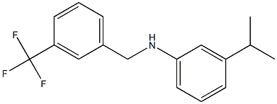 3-(propan-2-yl)-N-{[3-(trifluoromethyl)phenyl]methyl}aniline Structure