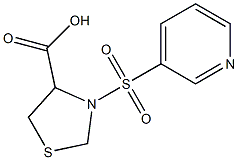 3-(pyridin-3-ylsulfonyl)-1,3-thiazolidine-4-carboxylic acid Structure