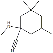 3,3,5-trimethyl-1-(methylamino)cyclohexane-1-carbonitrile Structure