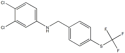 3,4-dichloro-N-({4-[(trifluoromethyl)sulfanyl]phenyl}methyl)aniline 구조식 이미지