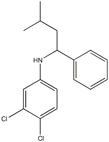 3,4-dichloro-N-(3-methyl-1-phenylbutyl)aniline 구조식 이미지