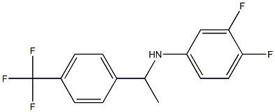 3,4-difluoro-N-{1-[4-(trifluoromethyl)phenyl]ethyl}aniline Structure