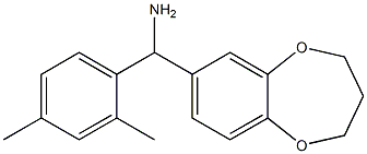 3,4-dihydro-2H-1,5-benzodioxepin-7-yl(2,4-dimethylphenyl)methanamine Structure