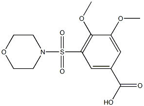 3,4-dimethoxy-5-(morpholin-4-ylsulfonyl)benzoic acid Structure