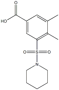 3,4-dimethyl-5-(piperidine-1-sulfonyl)benzoic acid Structure