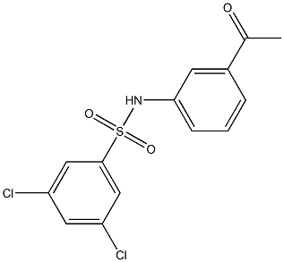 3,5-dichloro-N-(3-acetylphenyl)benzene-1-sulfonamide Structure